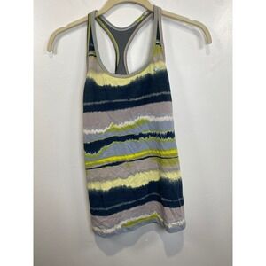 Nike Dri-FIT Tank Top Racerback‎ Athletic Activewear Tie Dye Blue Yellow S